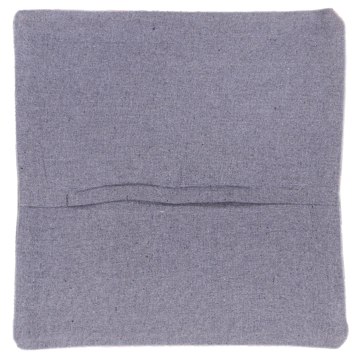 Gray kilim cushion cover back, plain square 45x45 cm