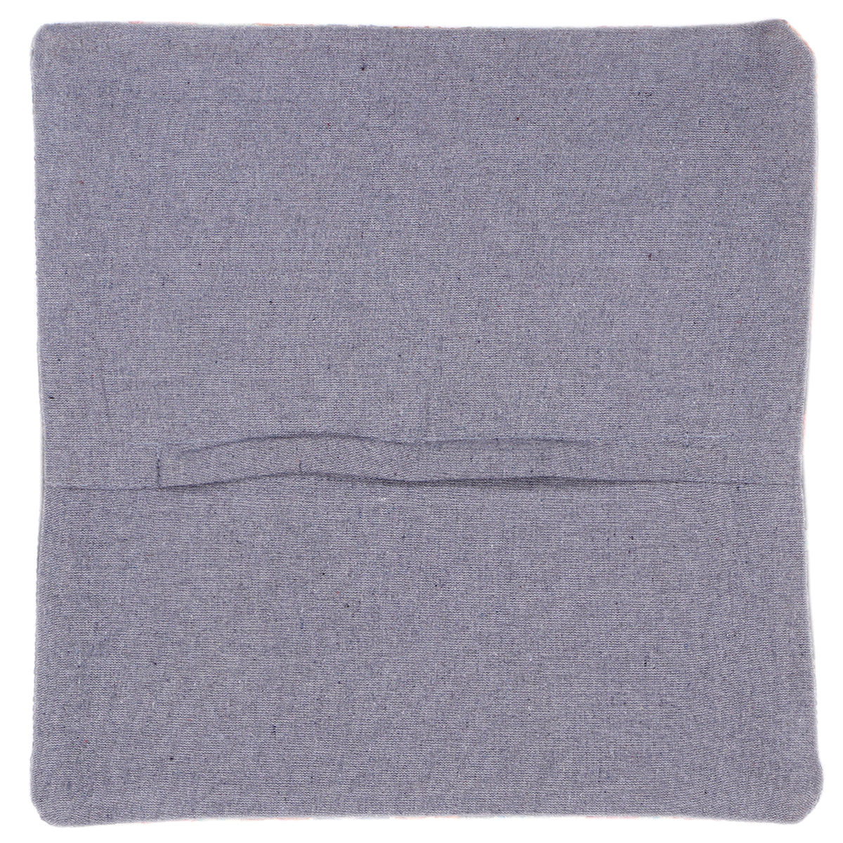 Light gray square cushion, plain reverse, 45x45 cm