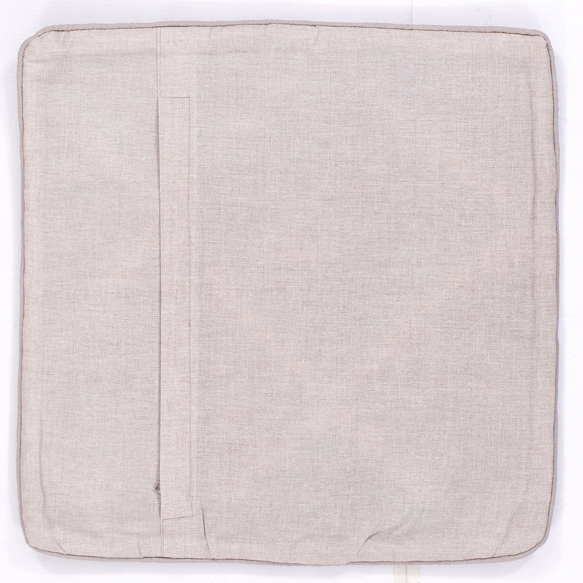 45x45 cm kilim cushion cover back in light beige fabric with centered seam
