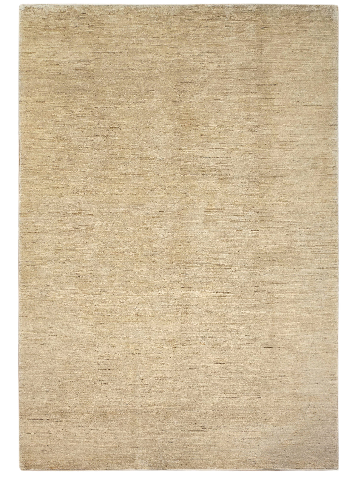 Light beige rectangular rug with subtle flatwoven texture