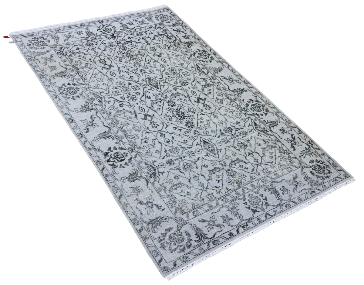 Silver Damask Rug - 225x156 cm