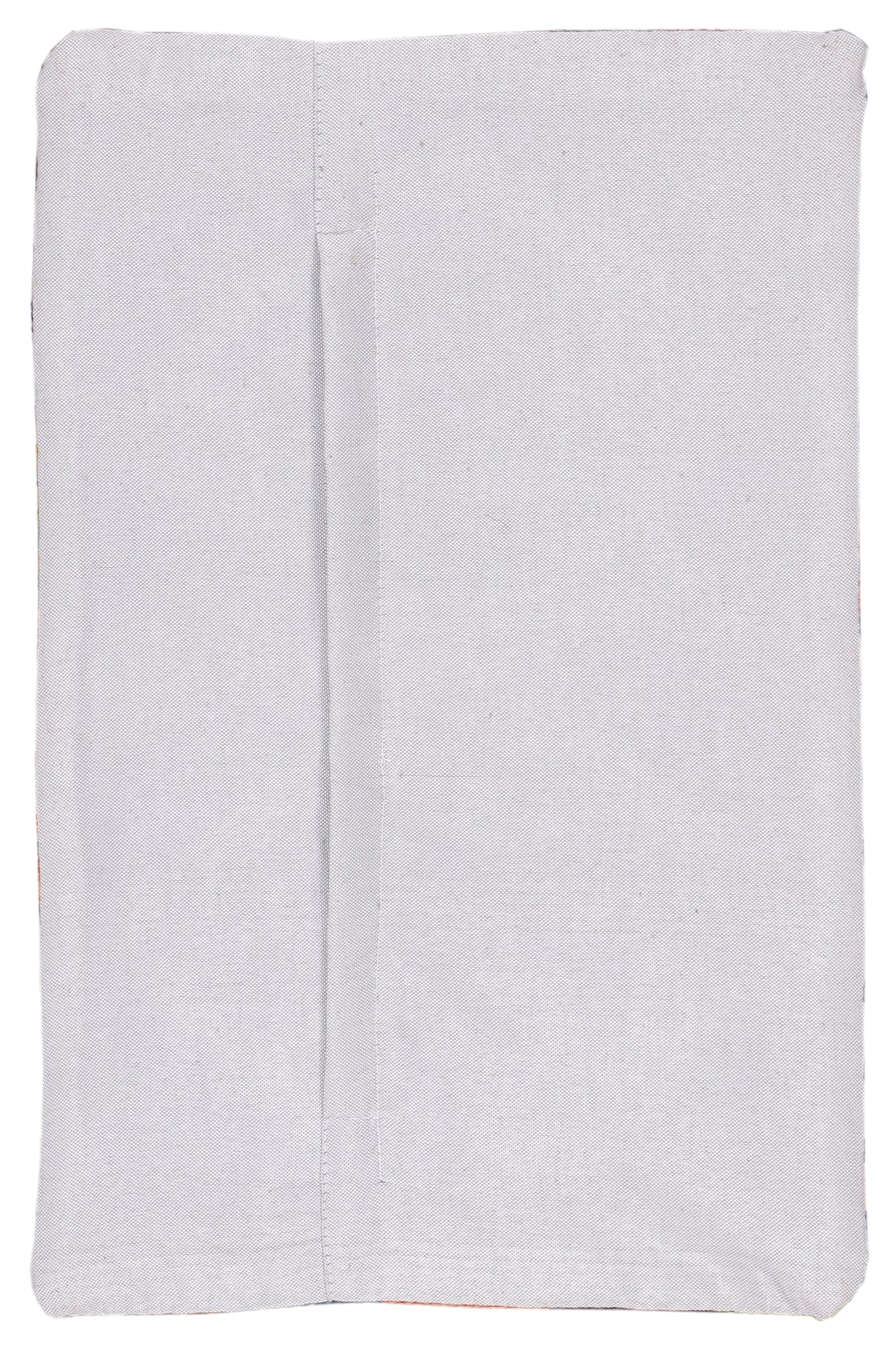 Light gray woven cushion cover with vertical seam, 35x55 cm