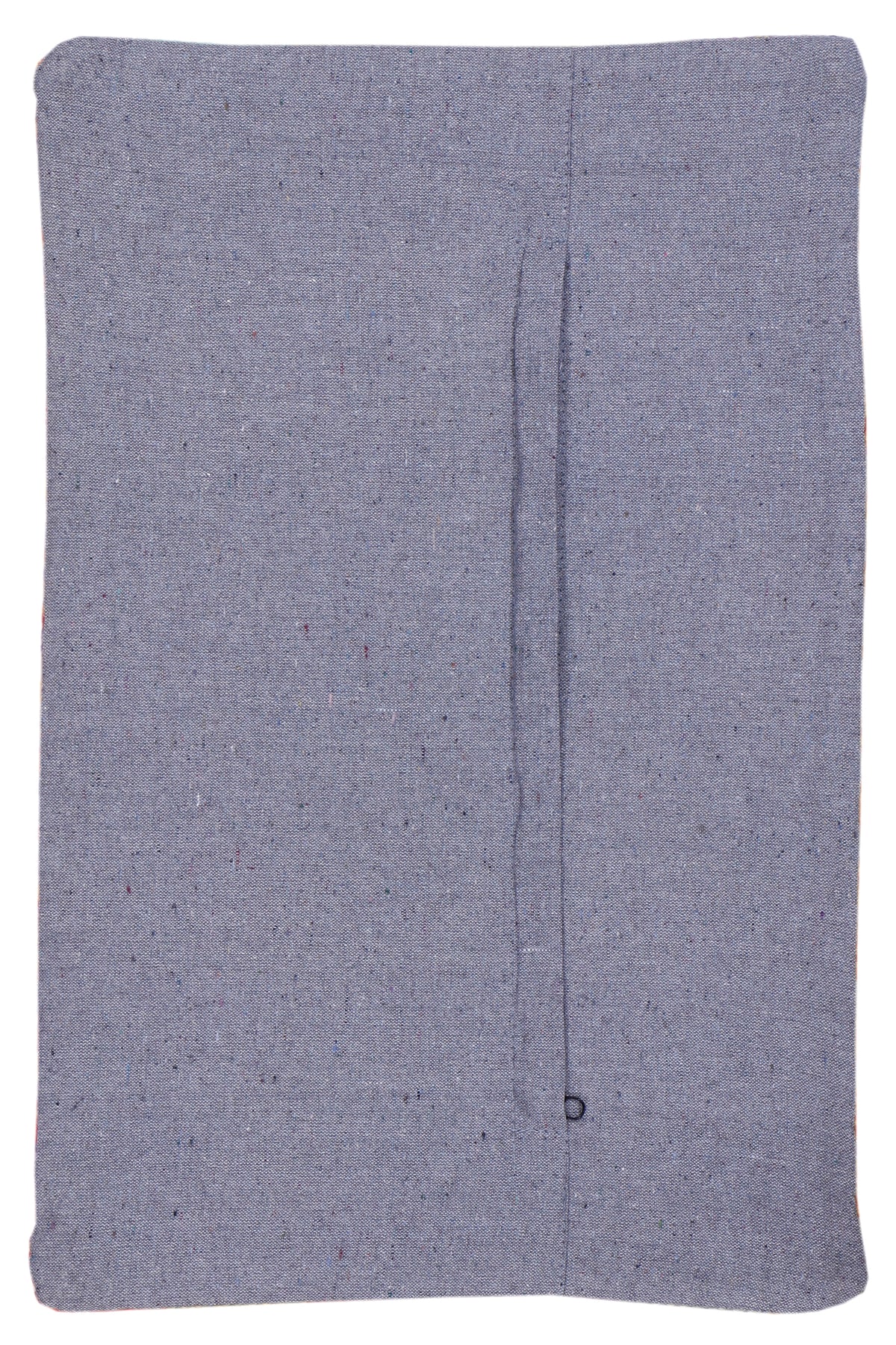 Blue textured cushion cover with center seam, 35x55 cm