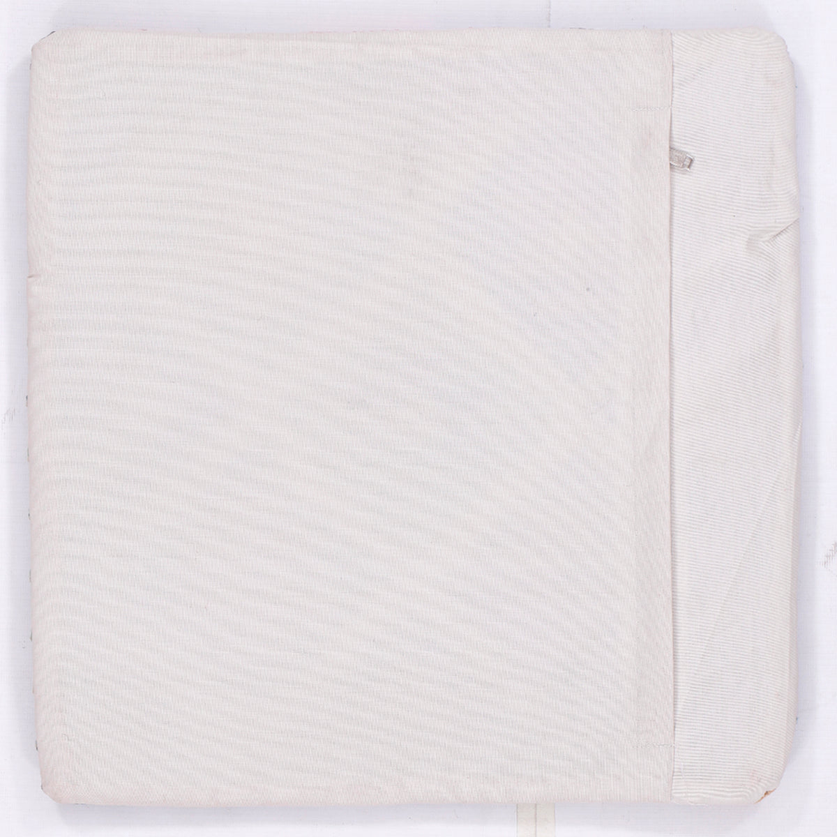 Plain off-white cushion back with zip seam detail