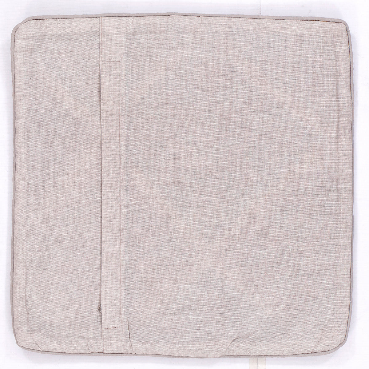 Kilim cushion cover back in light gray with stitched center seam