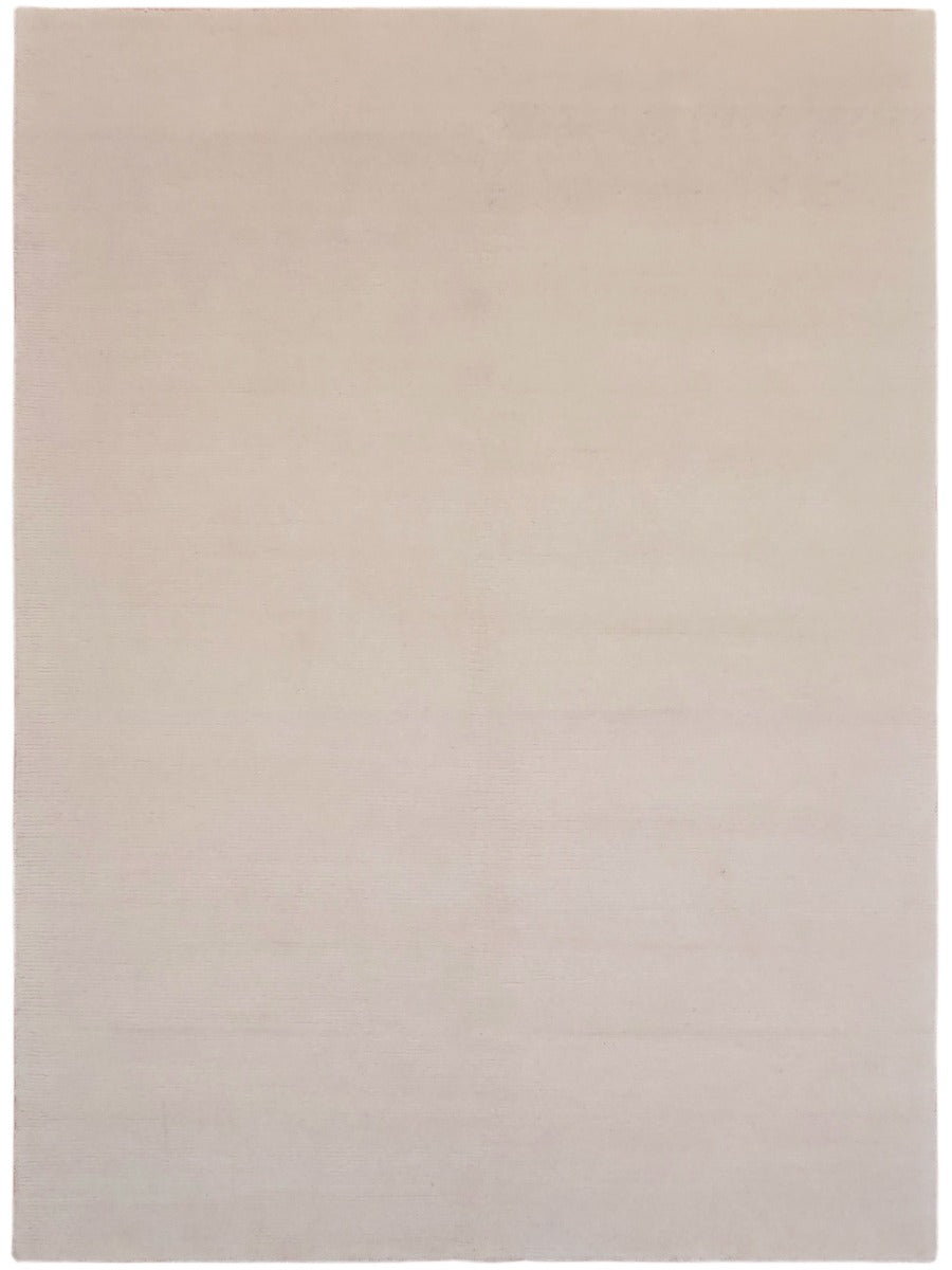 Light beige flatweave square rug with clean, minimal surface texture.